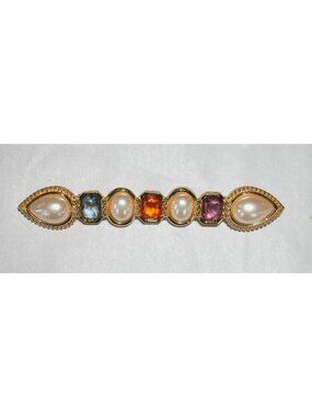 NLH (Nat Landau Hyman) Costume Jewelry Bar Brooch